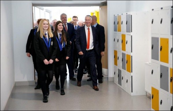 First Minister of Wales, Carwyn Jones, was on hand to officially open Islwyn High School