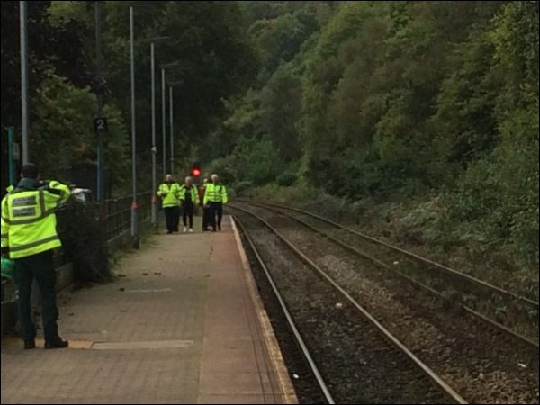 MOLE TRAIN: Emergency services double-checked the Rhymney line
