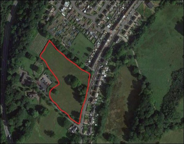 The site of the Woodfield Park development in Penmaen