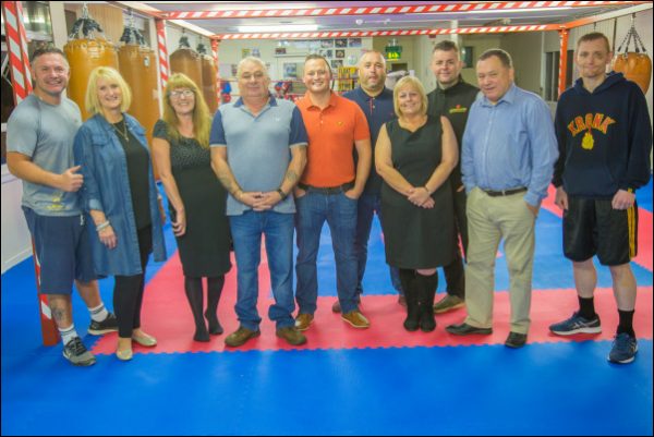 Caerphilly Boxing Club celebrated its new flooring as funded by local businesses