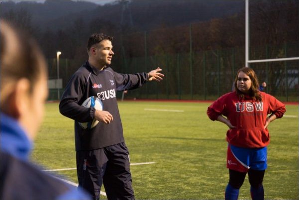 LEGEND: Mike Phillips, who won 99 caps for Wales, spent a season coaching Senghenydd Sirens - which has been turned into a series for S4C