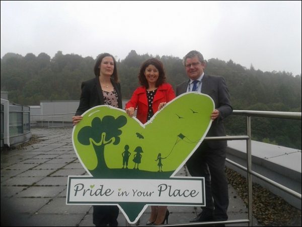 Jen Morgan of Bryn Group, Catherine Greenslade of Seda and Cllr Nigel George, Cabinet Member for Community Services