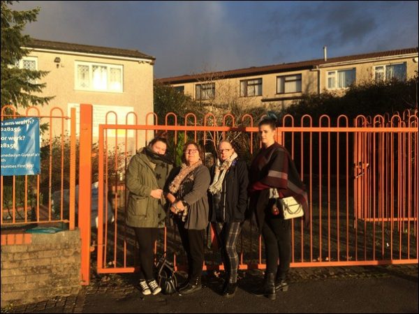WAR OF WORDS: Christine Morgan (second left) believes the resource centre could be run by volunteers
