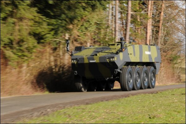 General Dynamics’ Piranha 5 is a contender for the MoD’s Mechanised Infantry Vehicle programme