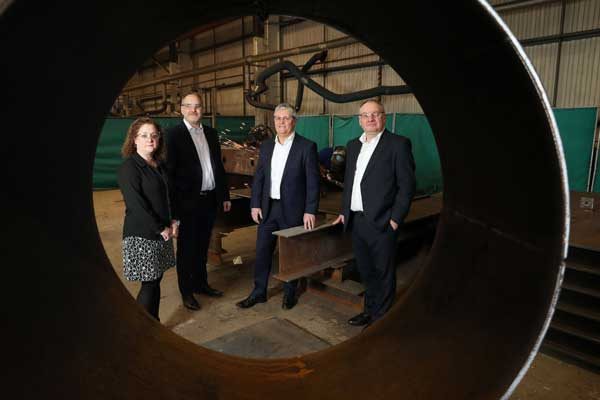  (From left to right) Julie Brand, Director MII Engineering Ltd, Matthew Moody, Finance Director MII Engineering Ltd, Brian Arnesen, Managing Director MII Engineering Ltd and Stephen Galvin, Senior Investment Executive, Development Bank of Wales