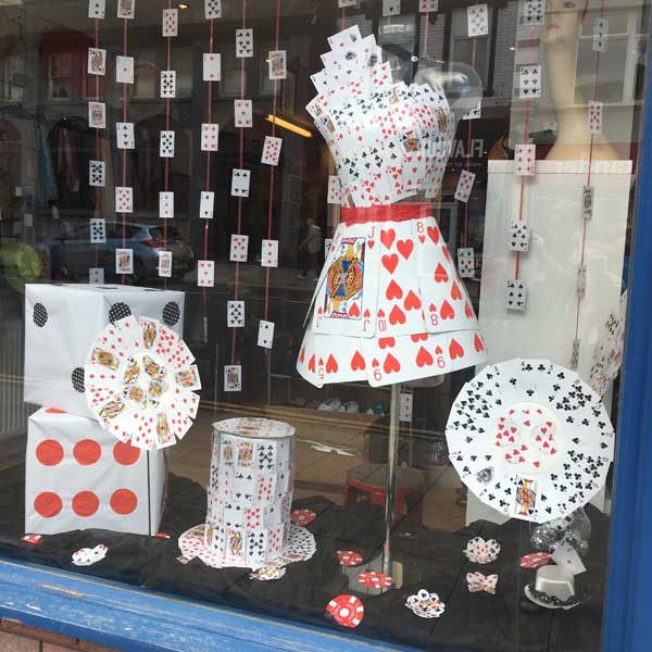 PLAY YOUR CARDS RIGHT: One of the eye-catching displays