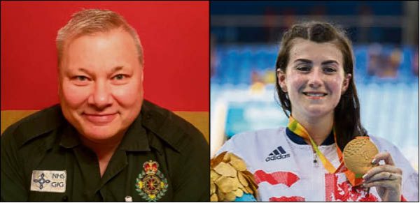 SHORTLISTED: Paramedic Julian Rudge, from Blackwood, and Ystrad Mynach’s Paralympian Hollie Arnold