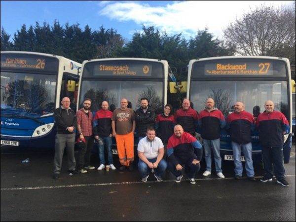 TRIBUTE: £1,800 was raised for St David’s Hospice Care in memory of Blackwood bus driver Stuart Powell