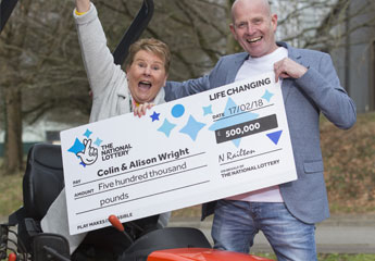 Colin and Alison Wright scooped £500,000 on Thunderball