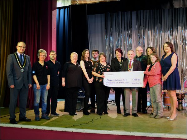 Machen Rotary presented £1,100 to Bedwas Workmen’s Hall as part of the evening