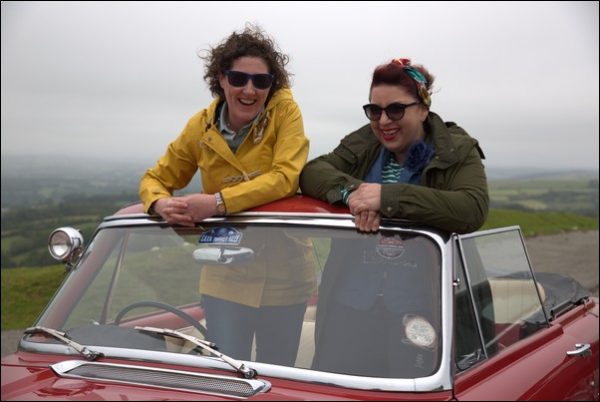Barbeque experts and restaurateurs Samantha Evans and Shauna GuinnCefn Hengoed Majestics driving to feed the Jazz marching band being fed by 