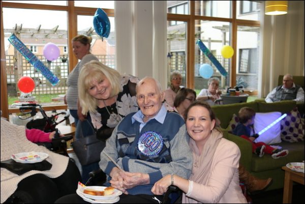 MILESTONE: Katrina Zaworotko, left, United Welsh Scheme Manager for Plas Hyfryd, with Phillip Bevan and Llian Perry,Care Manager at Plas Hyfryd