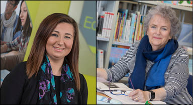EDUCATION’S WHAT YOU NEED: Cherokee Jones, left, and Marilyn Llewellyn