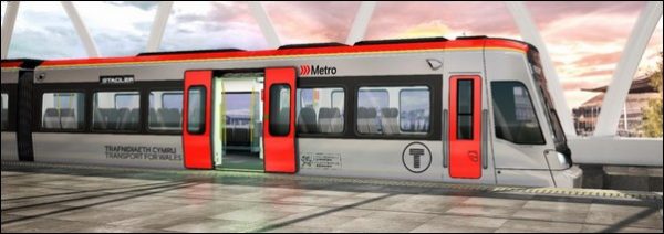 Metro Vehicle in Cardiff Central