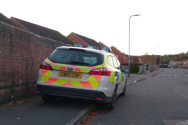Police were called to Mill Close, Caerphilly, at around 2.35pm