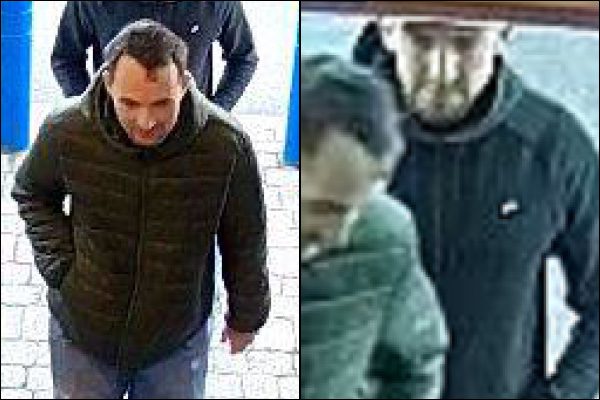 Police would like to speak with these two men in connection with a theft from Currys in Caerphilly
