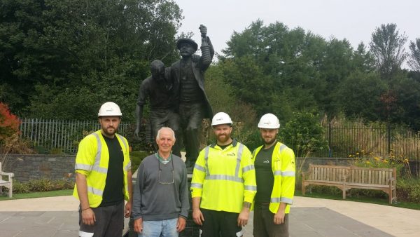 Workers from Amey installed new watering points at the memorial garden