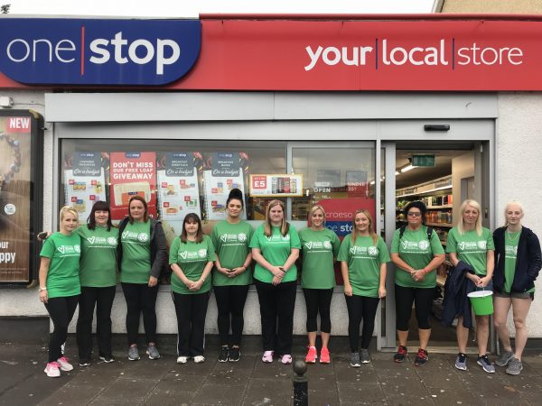 Staff at Markham's One Stop took part in a charity walk for Velindre