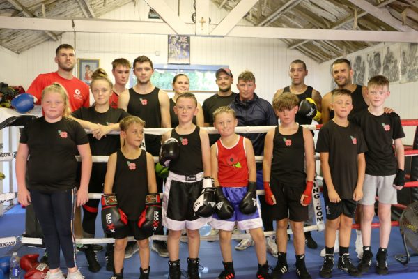 TEAM EFFORT: Members of Cwmcarn Amateur Boxing Club