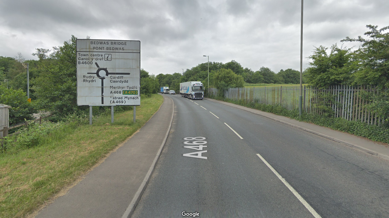 Bedwas Road reopened after smash