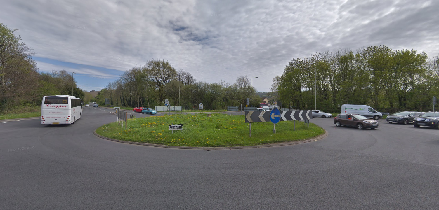 Man attacked after car crash near Bedwas Bridge roundabout