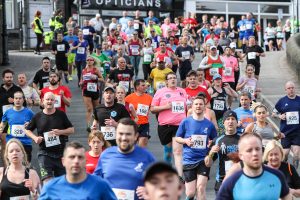 Runners taking part in the Caerphilly 10k