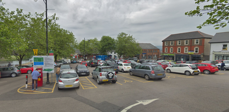 Twyn car park, Caerphilly town centre