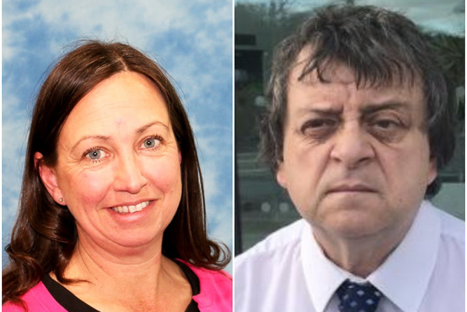 Council leader  Philippa Marsden and Blackwood councillor Kevin Etheridge