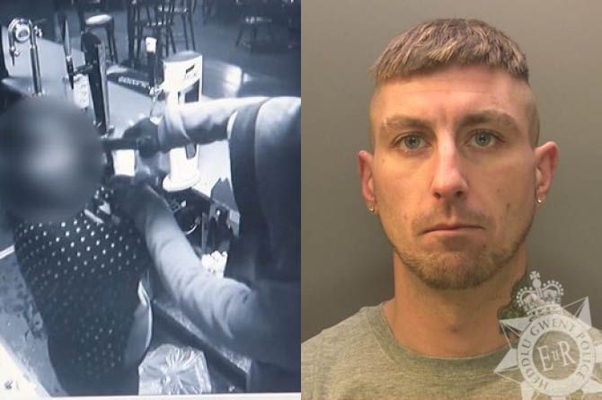 Luke Jones has been jailed for attempting an armed robbery at  Bargoed's Emporium Snooker Club.