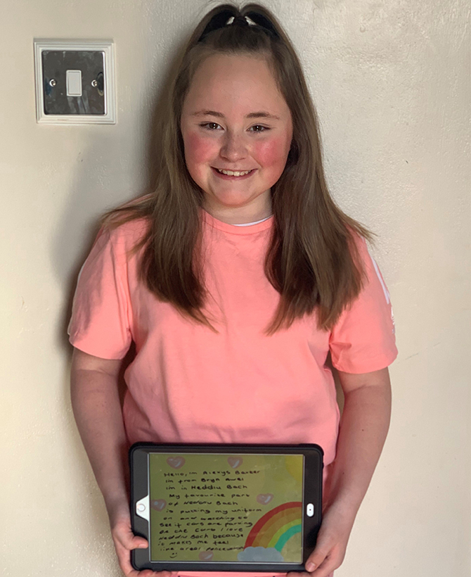 Volunteer Alexys Baxter has been writing letters to isolated people