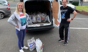 Volunteers at Rhymney Valley food bank