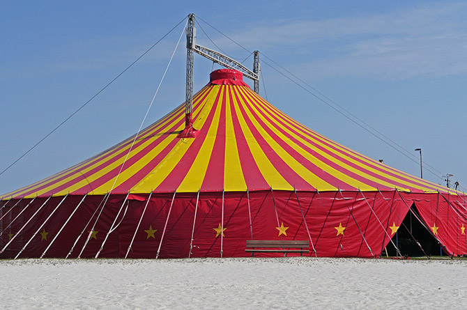 Circus tent stock image