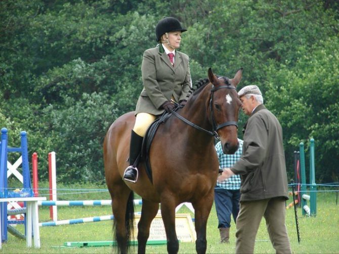 Rosemaire Worwood, on her horse, Morgan