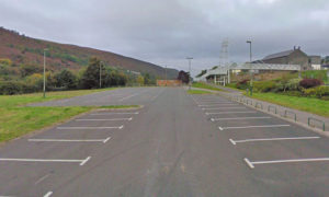 A temporary coronavirus test centre has been set up in the car park at New Tredegar Business Park