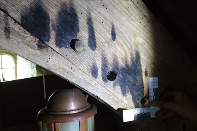 Witch marks have been discovered at Llancaiach Fawr manor