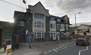 The disused Pioneer Hotel in Cwmfelinfach