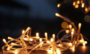 christmas lights stock image