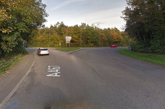 The crash happened near the Full Moon roundabout in Crosskeys