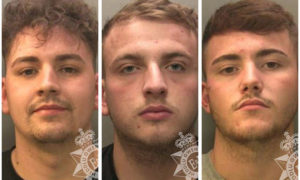 Joshua Billingham, Ellis Brace and Jamie Grady have been jailed