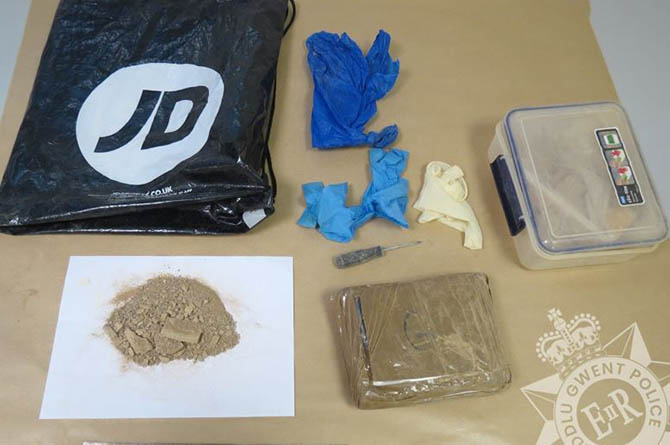 Heroin seized by police during the raid
