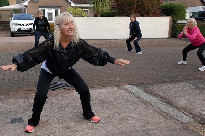 Aerobic fitness sessions in Cae Llwyd, Caerphilly town
