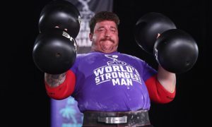 Gavin Bilton competing at World's Strongest Man in Bradenton, Florida