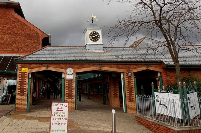 The southern entrance to The Market Place in Blackwood