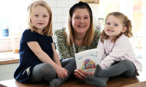 Author Jess Childs with her daughters Winnie and Nancy