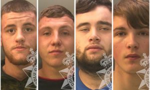 From left: Connor Cooper, Connor Jones, Mitchell Griffiths and Ross Davies
