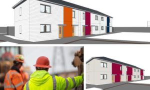 An artist's impression of the approved council-owned apartments to be built in Trecenydd and Trethomas
