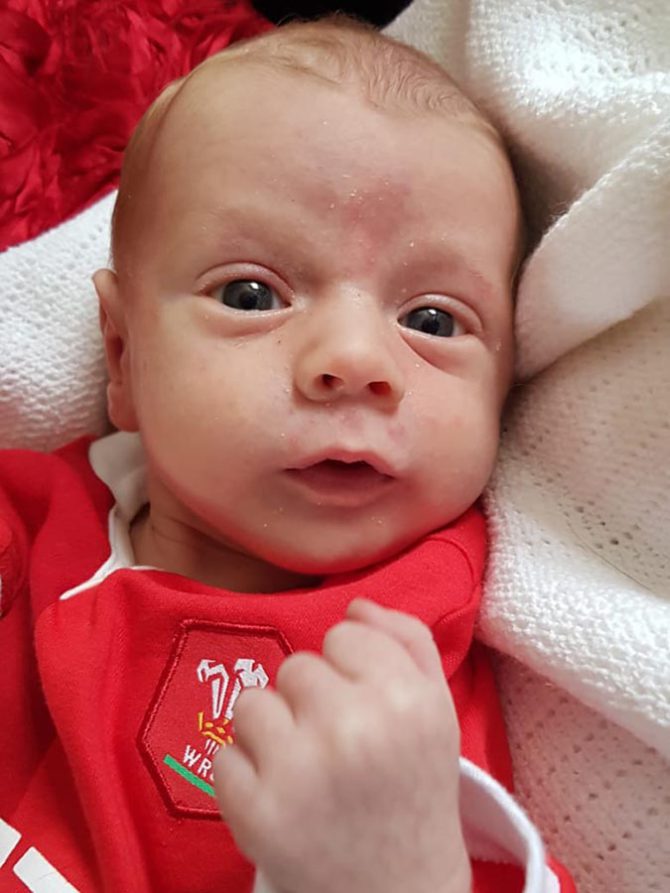 Oliver as a newborn baby