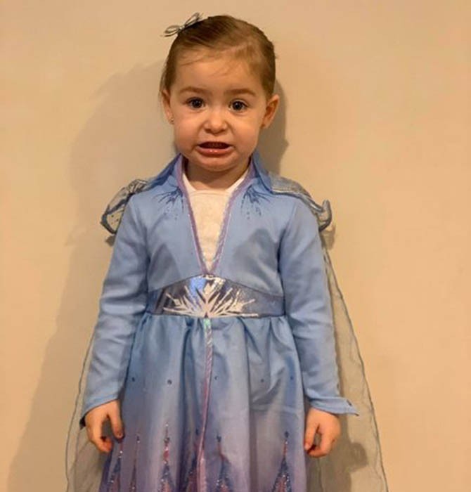 Frankie dressed as Elsa from Frozen