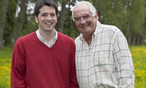 Castle Dairies managing director Nigel Lloyd, left, with his father and predecessor in the role, John Lloyd