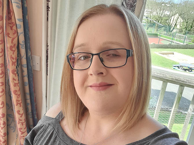 Emma Arnold is taking part in a marathon challenge to raise money for RNIB Cymru